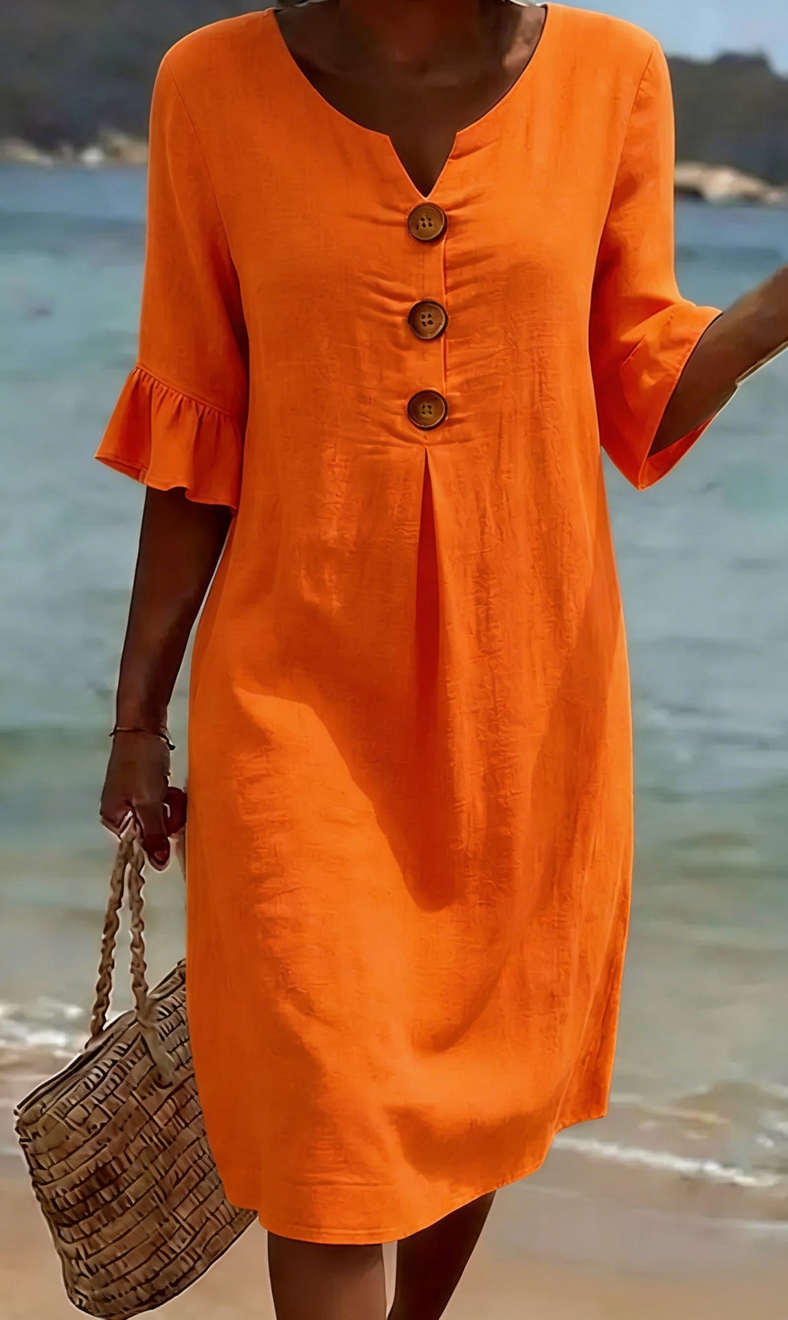 SIENNA | Women’s Everyday Floral Print Cotton & Linen Dress