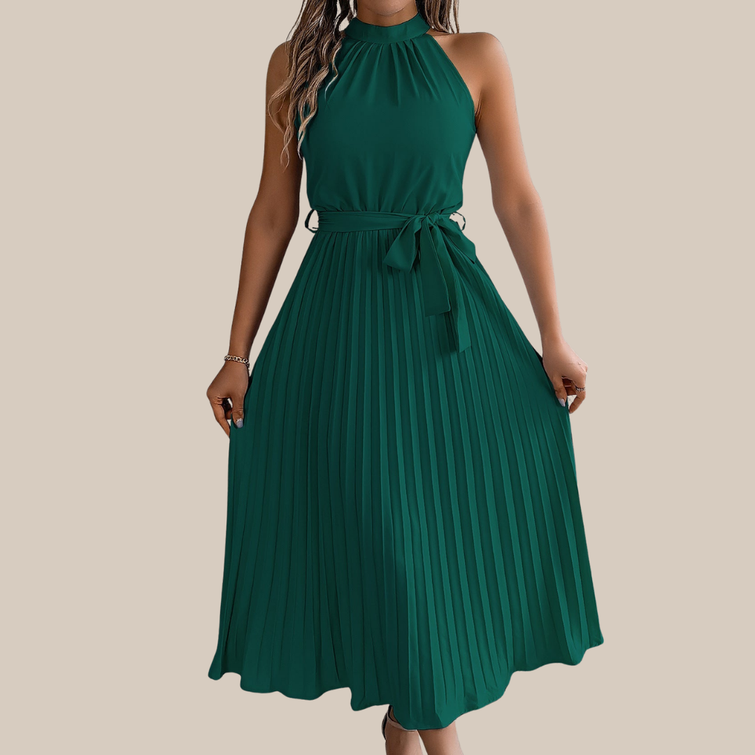 CEDRINE™ | Graceful Pleated Midi Dress