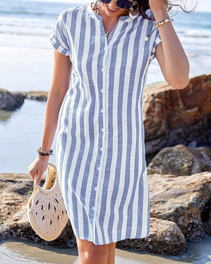 PAMELA ™  | Elegant Striped Dress