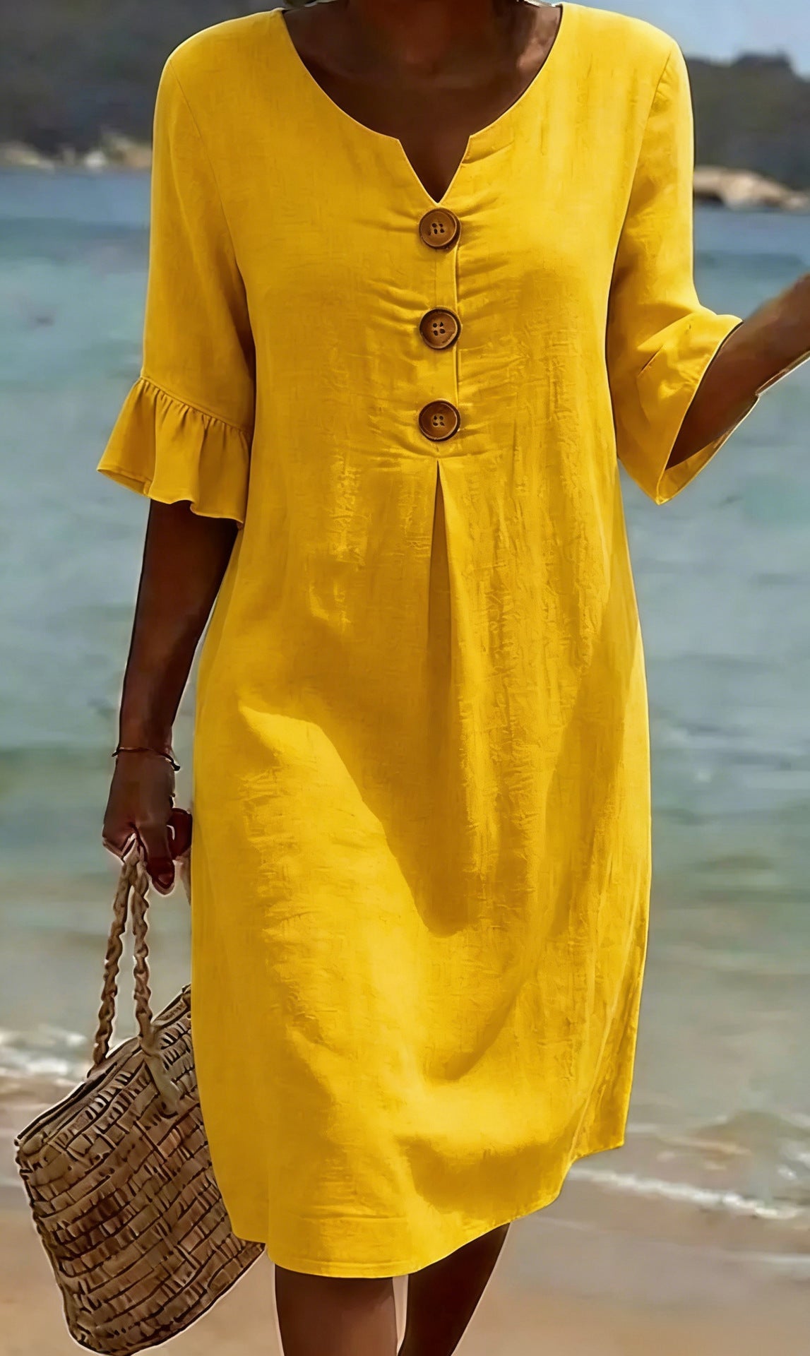 SIENNA | Women’s Everyday Floral Print Cotton & Linen Dress