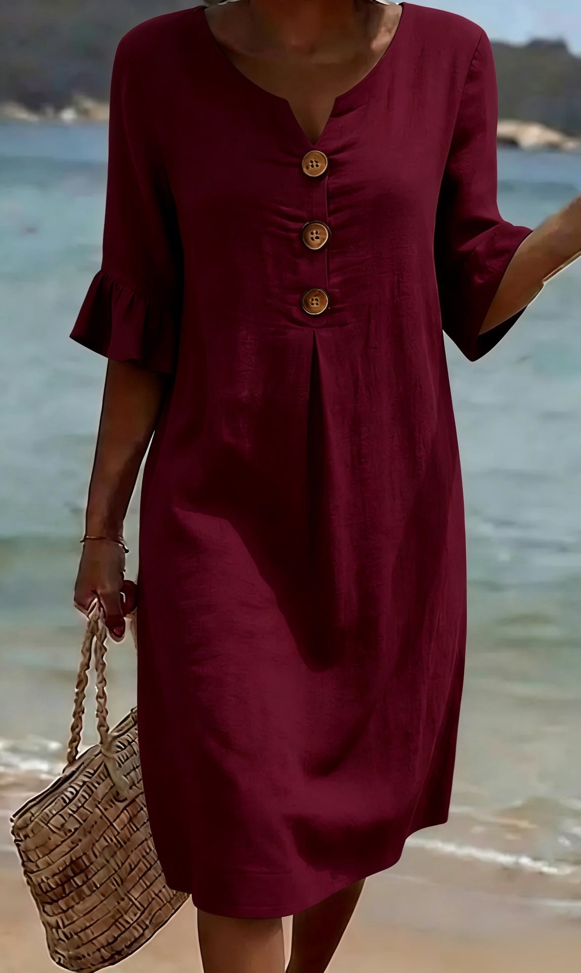 SIENNA | Women’s Everyday Floral Print Cotton & Linen Dress