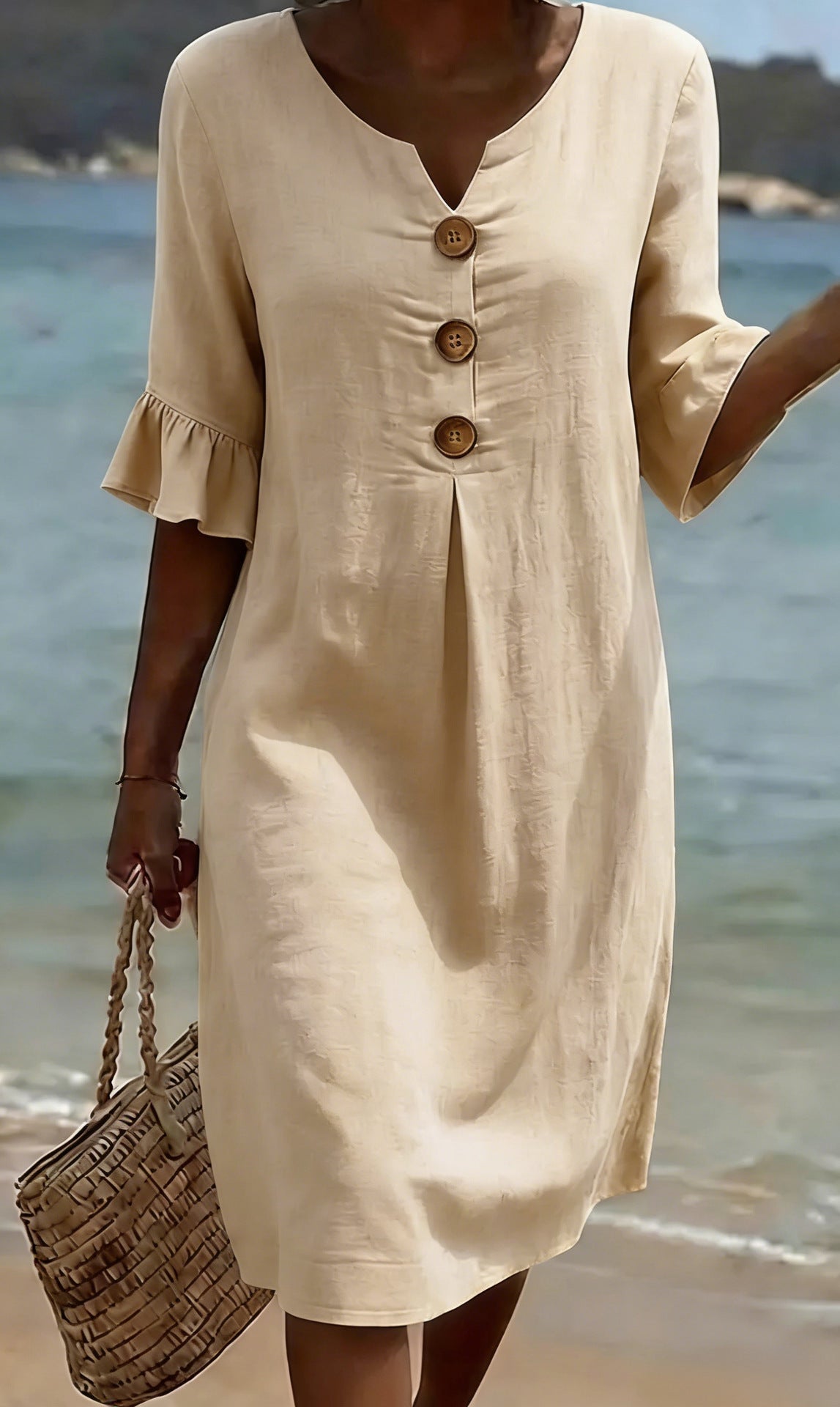 SIENNA | Women’s Everyday Floral Print Cotton & Linen Dress