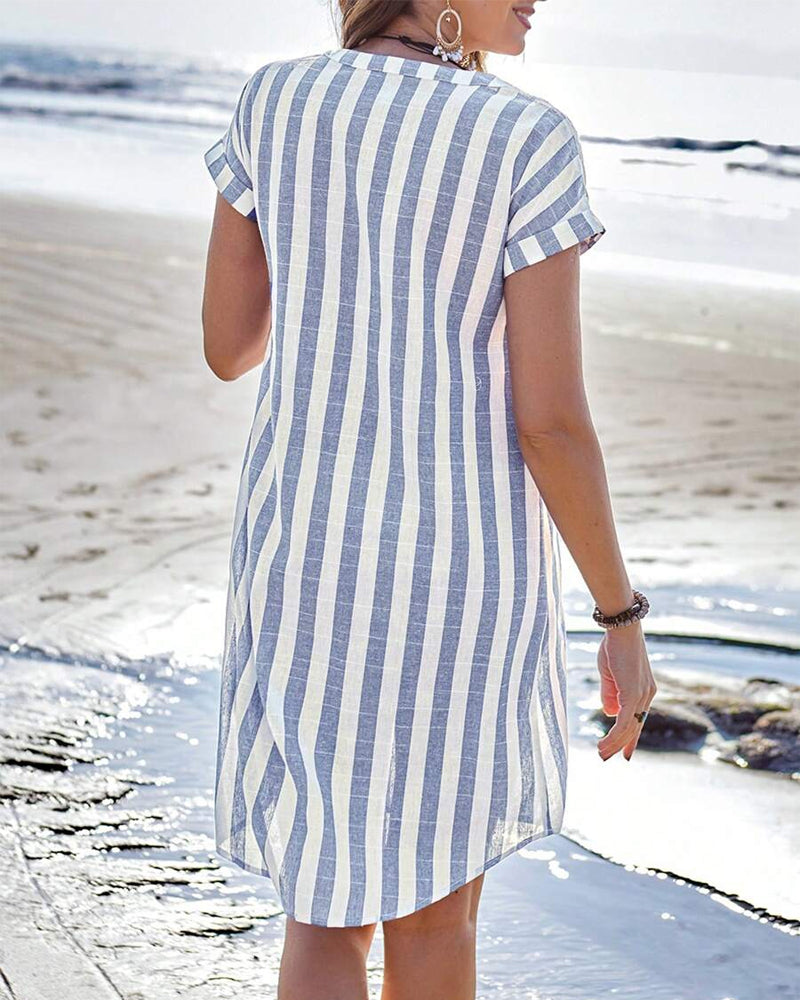 PAMELA ™  | Elegant Striped Dress