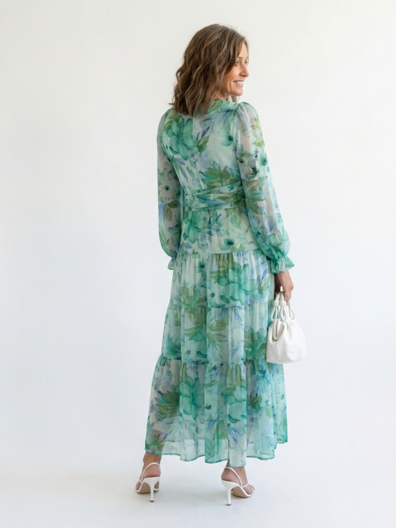 ALTHEA™ | Long Sleeve Floral Maxi Dress