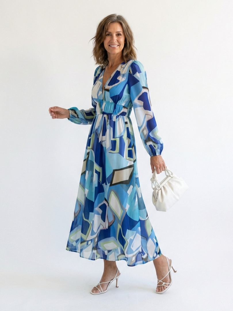 ALTHEA™ | Long Sleeve Floral Maxi Dress
