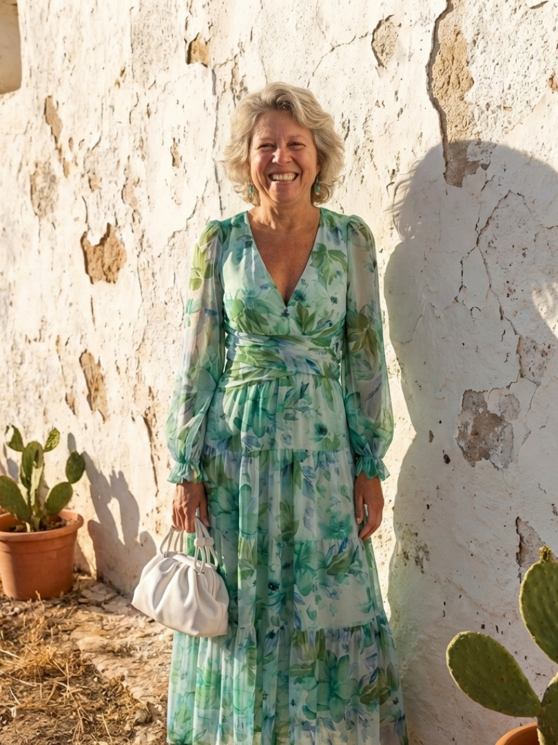 ALTHEA™ | Long Sleeve Floral Maxi Dress