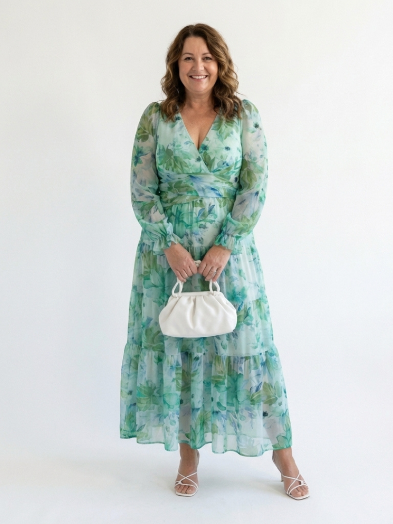 ALTHEA™ | Long Sleeve Floral Maxi Dress