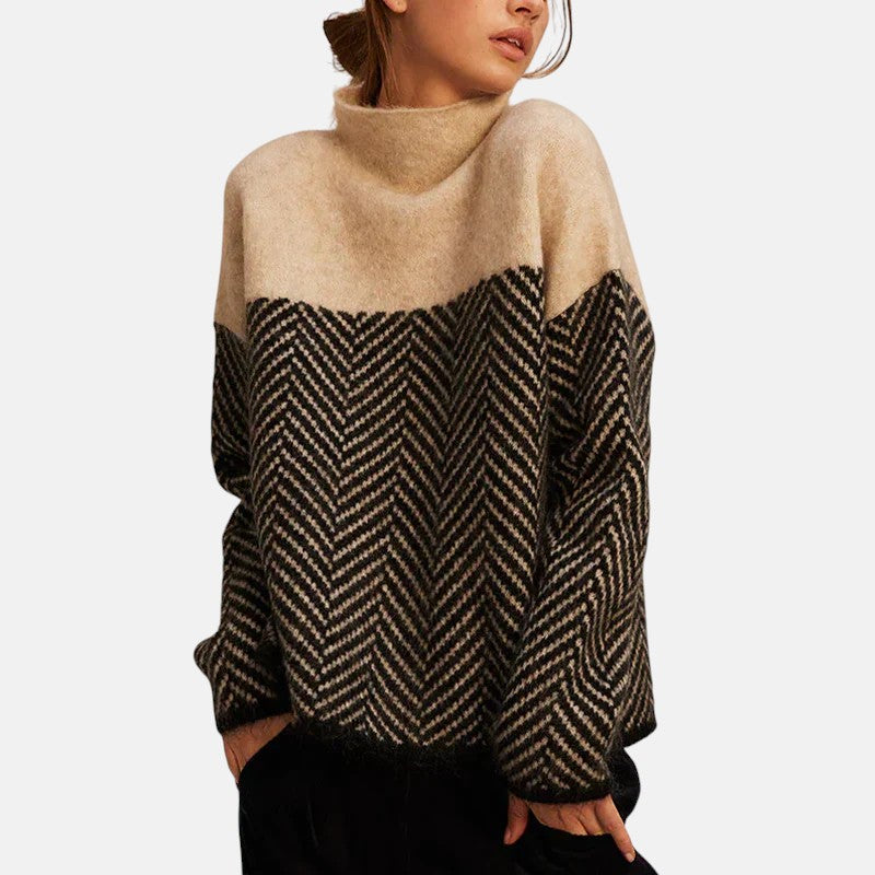 Élise | Herringbone Knit Sweater
