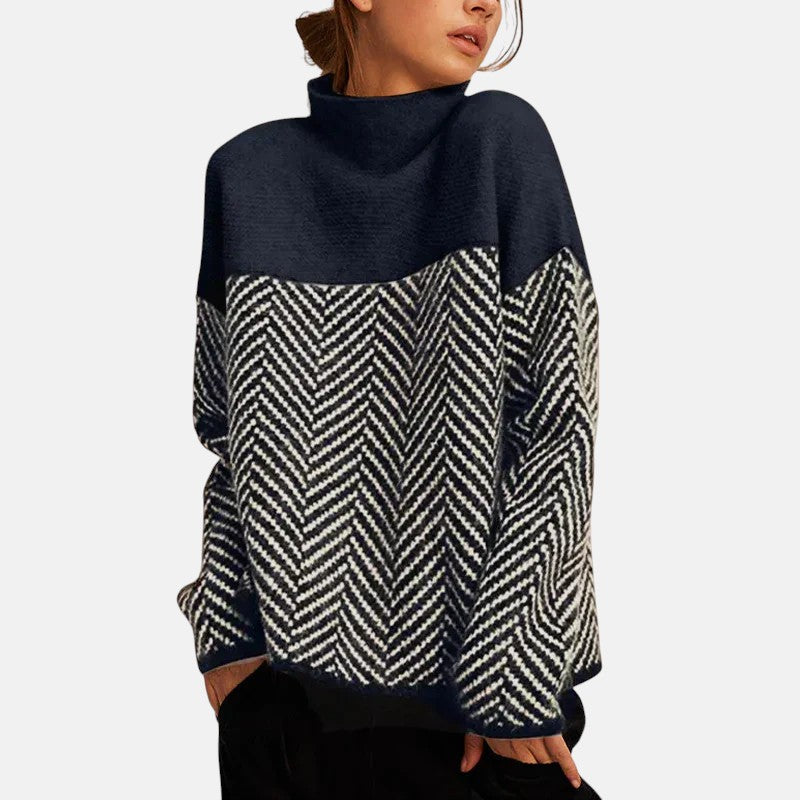 Élise | Herringbone Knit Sweater