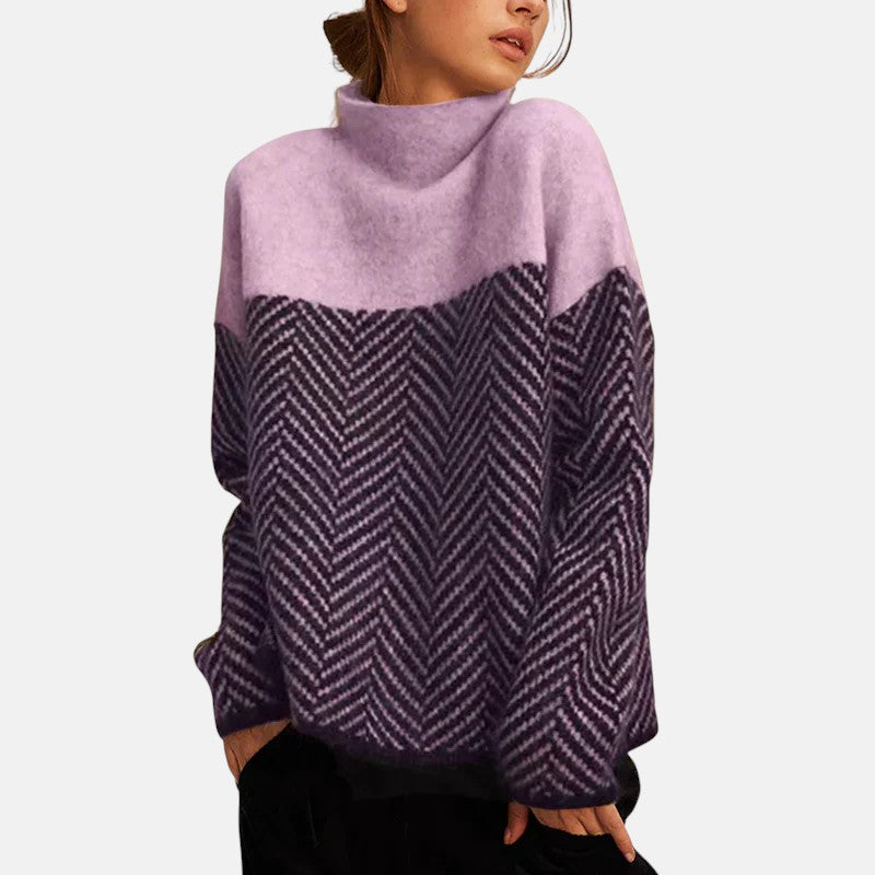 Élise | Herringbone Knit Sweater