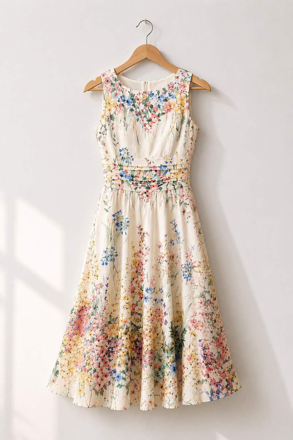 Tanya | Sleeveless Floral Midi Dress