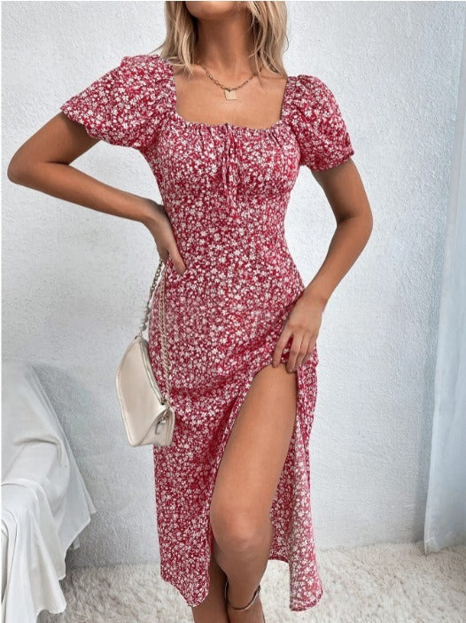 COLETTE™ – Casual Summer Square Neck A-Line Dress