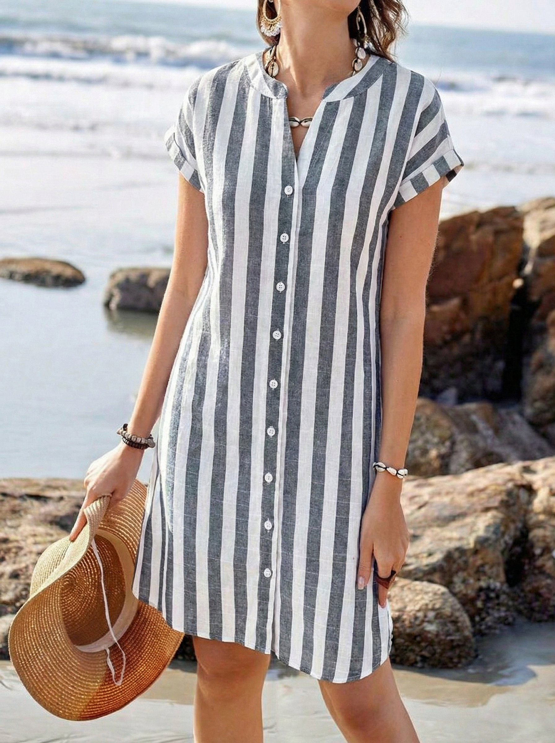 PAMELA ™  | Elegant Striped Dress