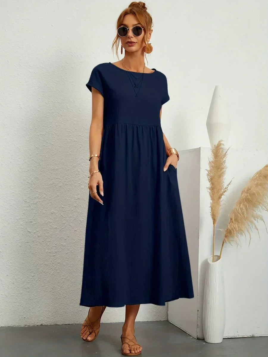 GABRIELLE™ — A Flowing Midi Dress with Timeless Elegance