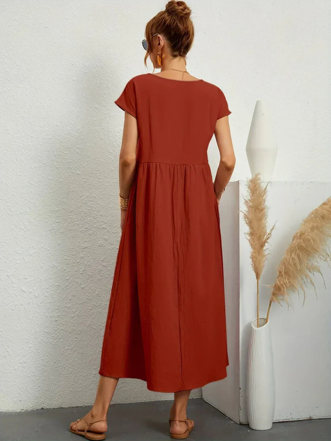 GABRIELLE™ — A Flowing Midi Dress with Timeless Elegance