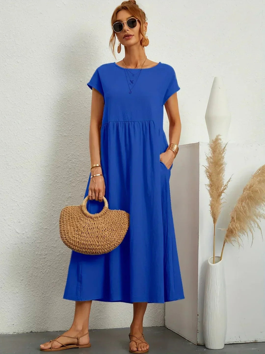 GABRIELLE™ — A Flowing Midi Dress with Timeless Elegance