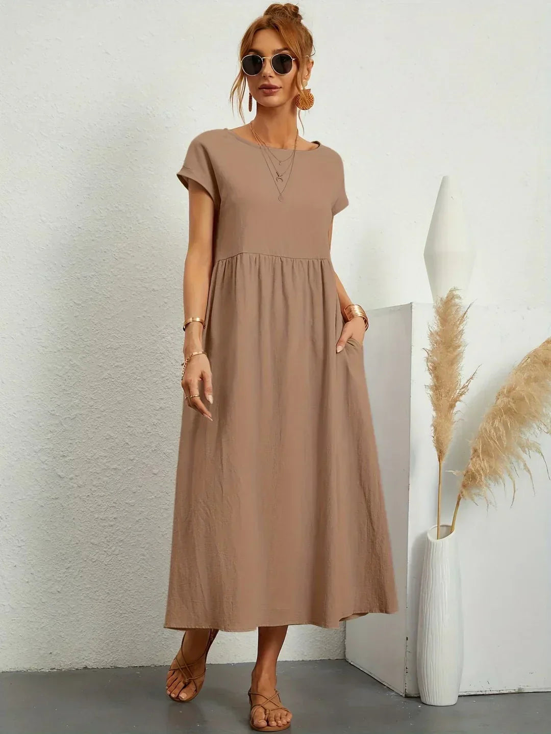 GABRIELLE™ — A Flowing Midi Dress with Timeless Elegance