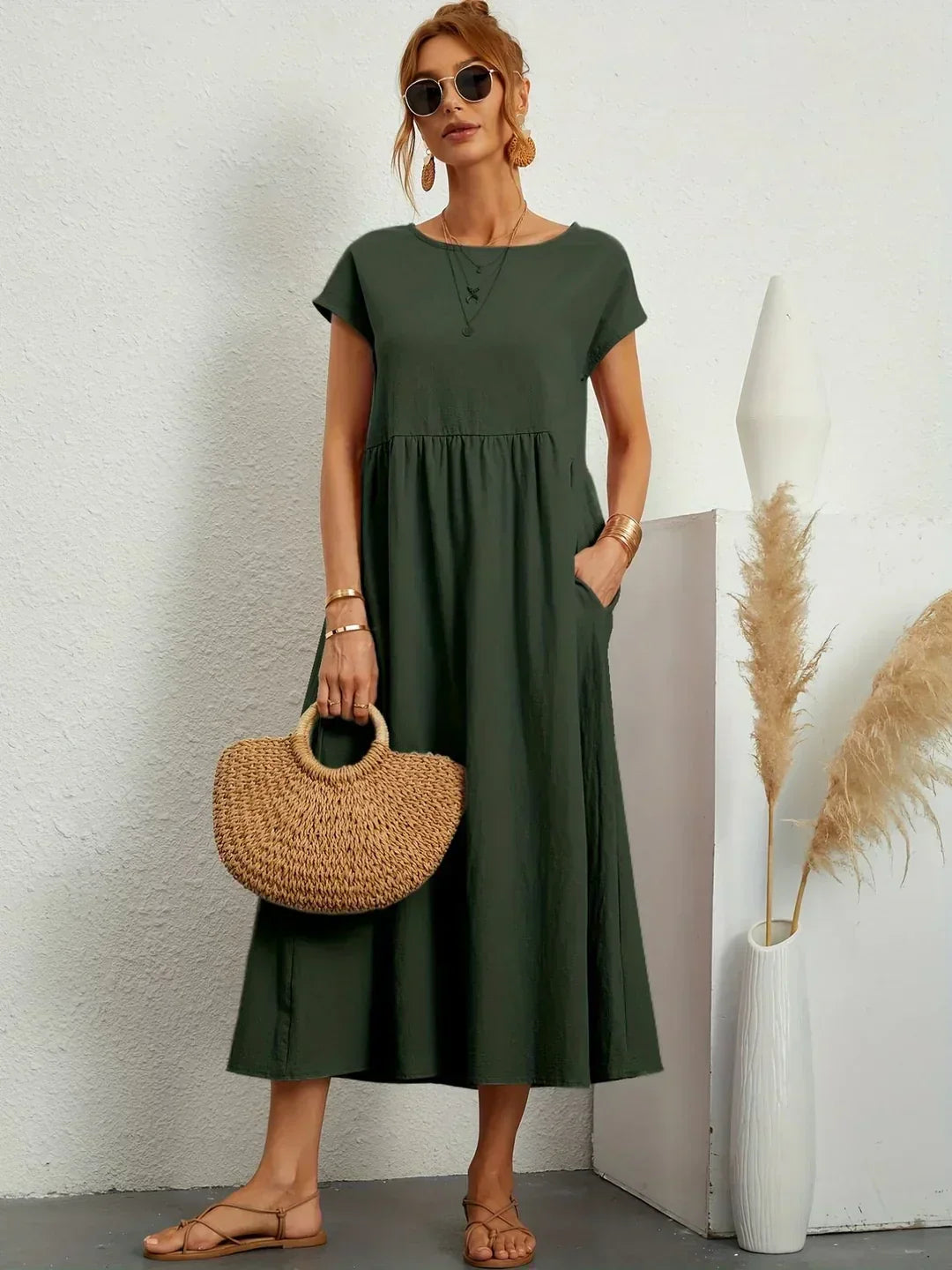 GABRIELLE™ — A Flowing Midi Dress with Timeless Elegance