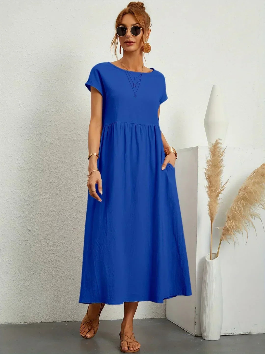 GABRIELLE™ — A Flowing Midi Dress with Timeless Elegance