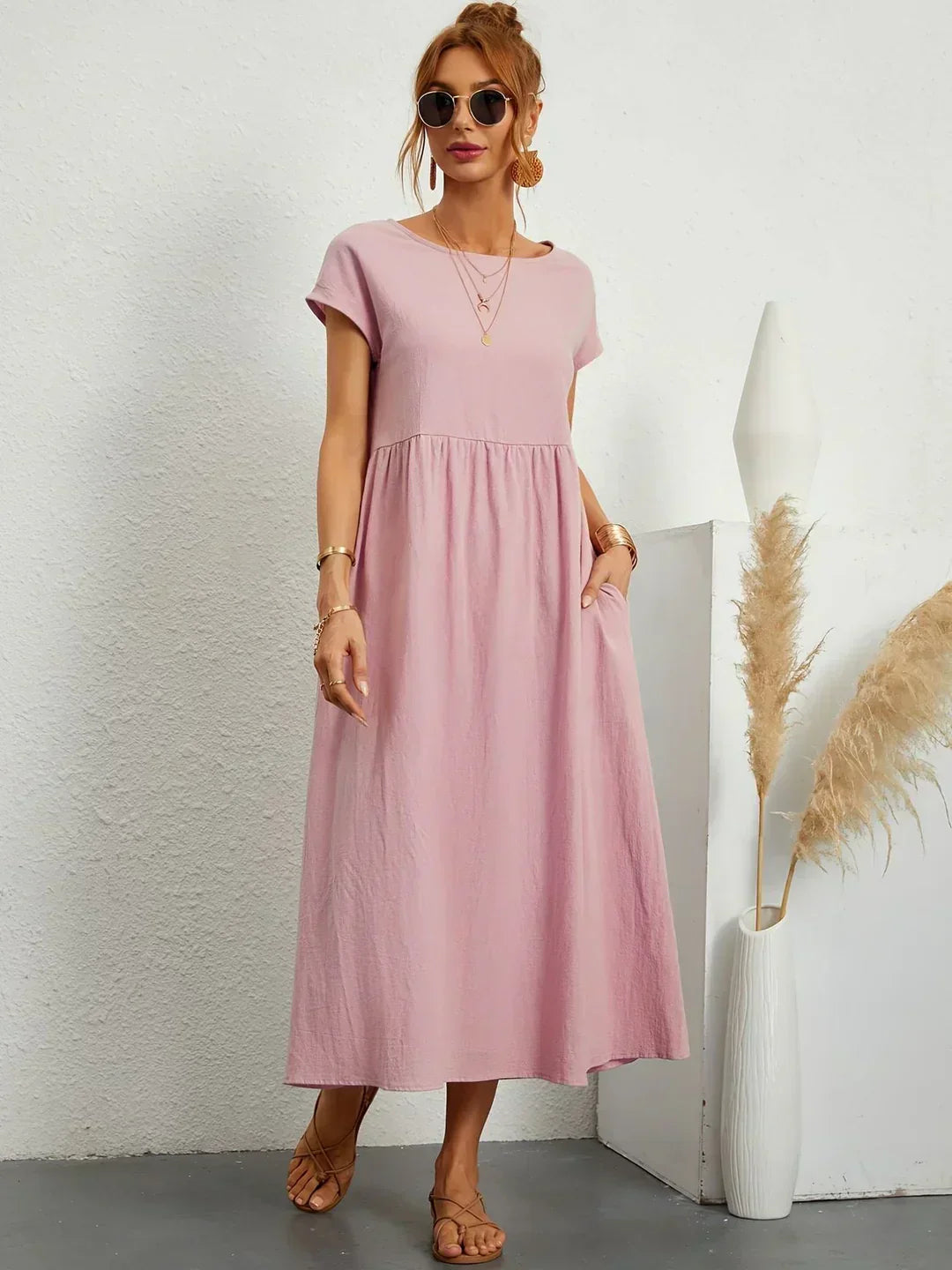 GABRIELLE™ — A Flowing Midi Dress with Timeless Elegance
