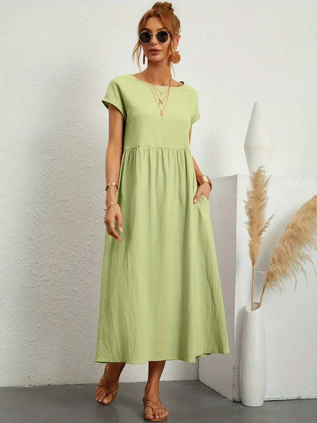 GABRIELLE™ — A Flowing Midi Dress with Timeless Elegance