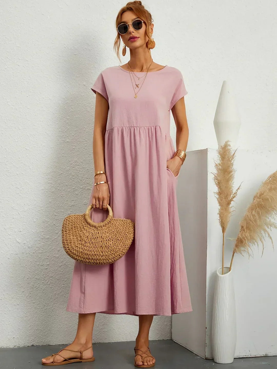 GABRIELLE™ — A Flowing Midi Dress with Timeless Elegance