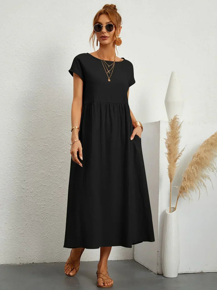 GABRIELLE™ — A Flowing Midi Dress with Timeless Elegance