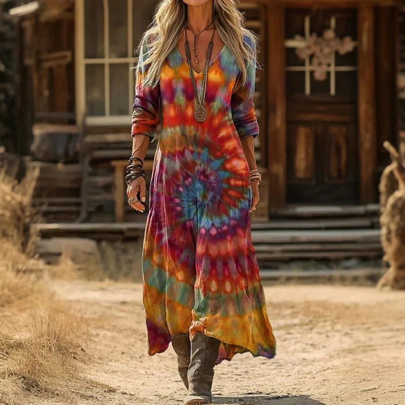 BEA™ | Long Sleeve Vintage Casual Dress