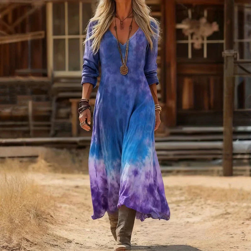 BEA™ | Long Sleeve Vintage Casual Dress