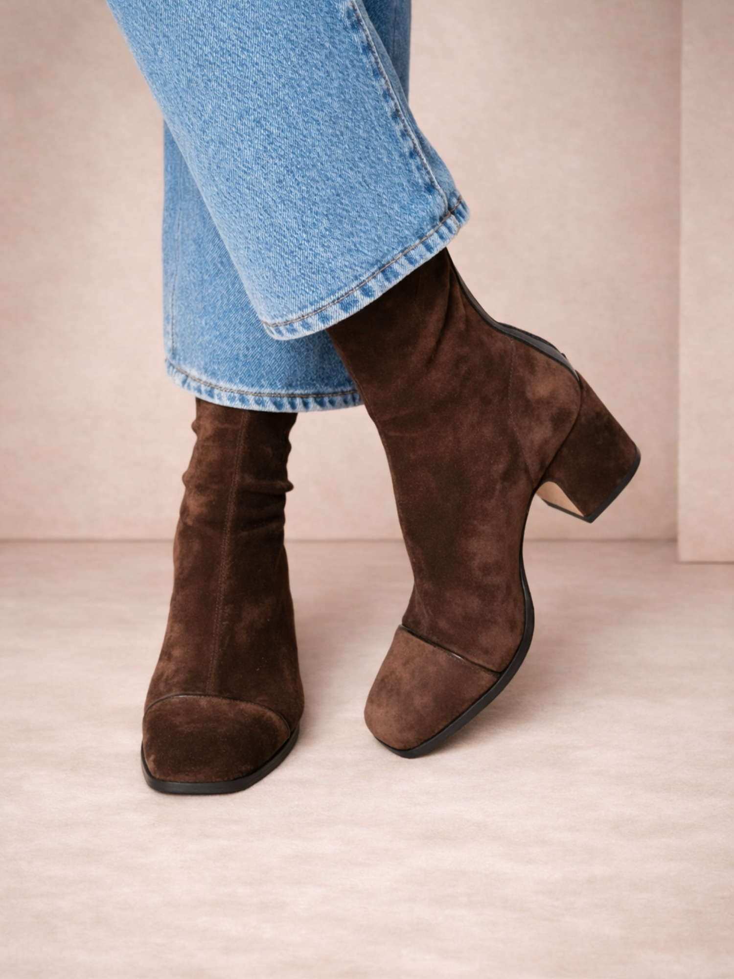 Aisling™ | Square Toe Heeled Boots