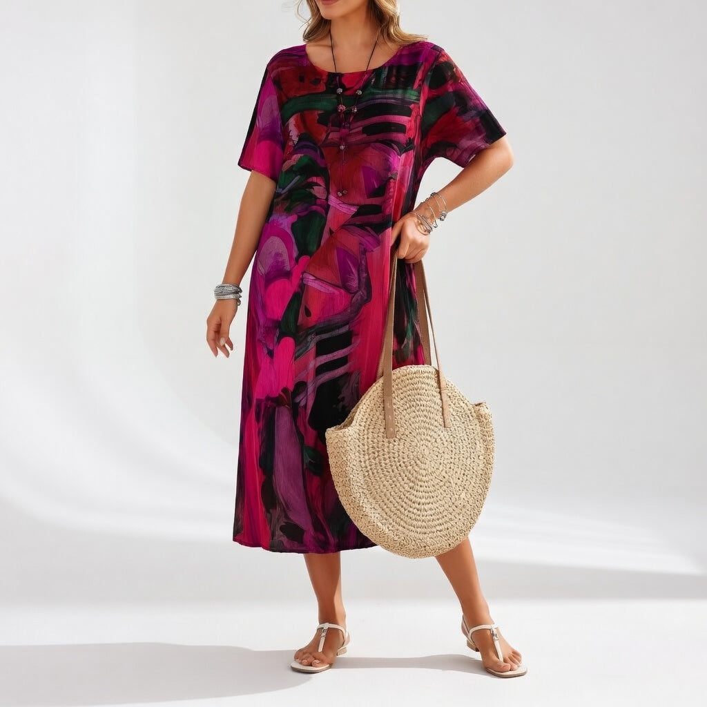 AZÉLORIA | Elegant Flowing Artistic Maxi Dress