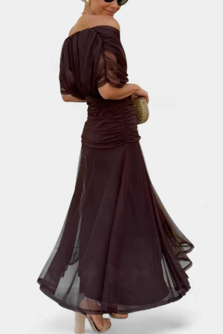FLORENDA™ | Long Floral V Neck Dress