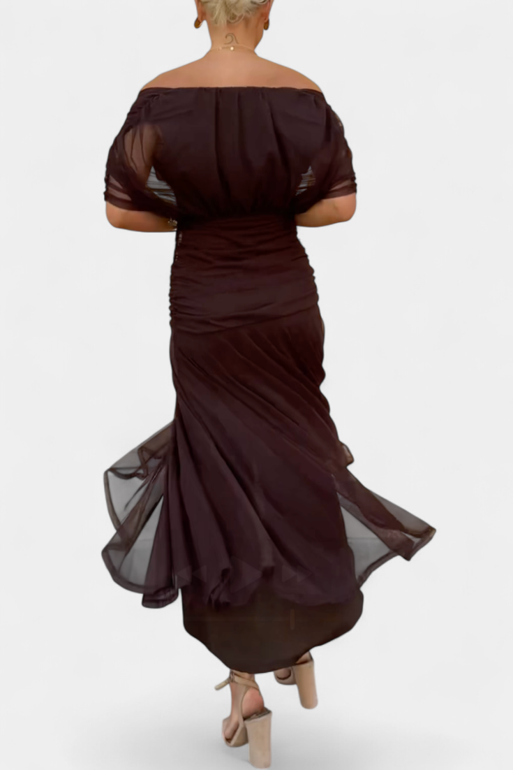 FLORENDA™ | Long Floral V Neck Dress
