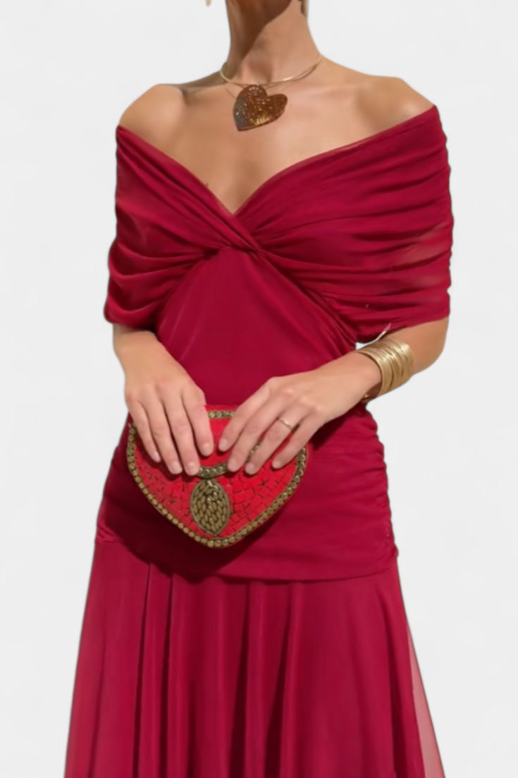 FLORENDA™ | Long Floral V Neck Dress