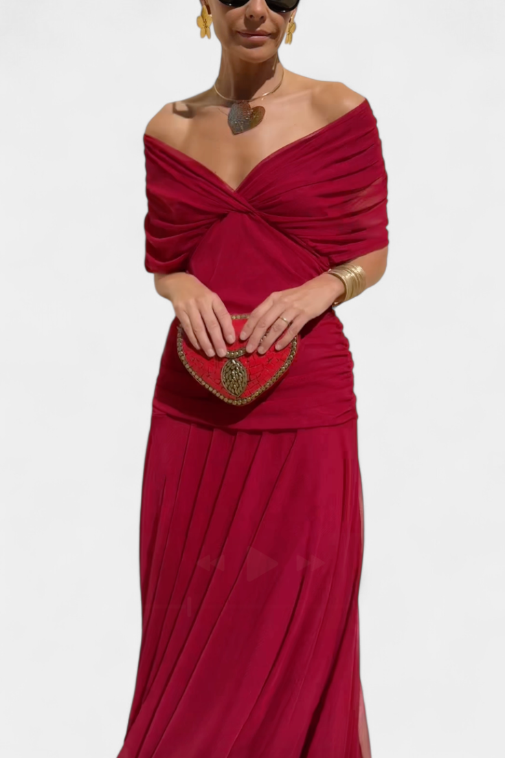 MARELLIA™ | Floral V-Neck Maxi Dress