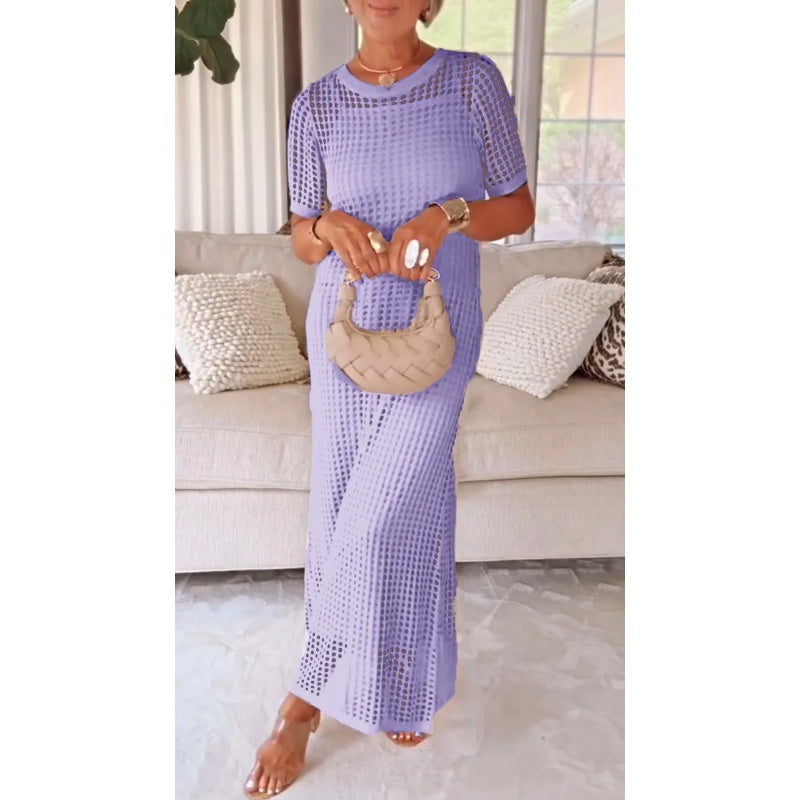 Elowira | Layered Cut-Out Maxi Dress Set