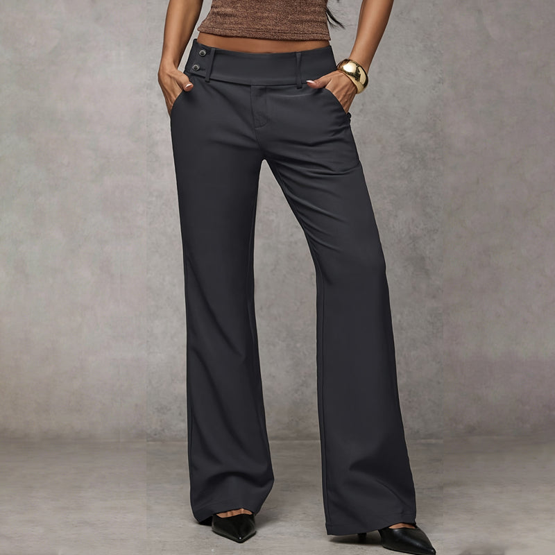 Avera | Elegant High-Waist Flared Trousers
